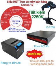 Combo 12 – Trọn bộ phần mềm quản lý VinshopPro6 + máy bán hàng 5.250 Tiết kiệm 2.250K